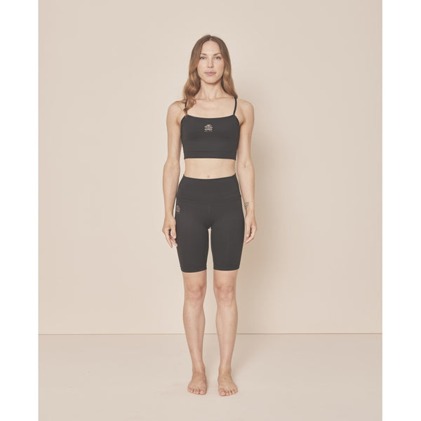 moonchild yoga wear Moonflower Bra Top - Black