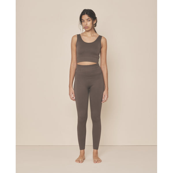 Moonchild Yoga Wear Soft Rib Seamless Crop Top - Storm
