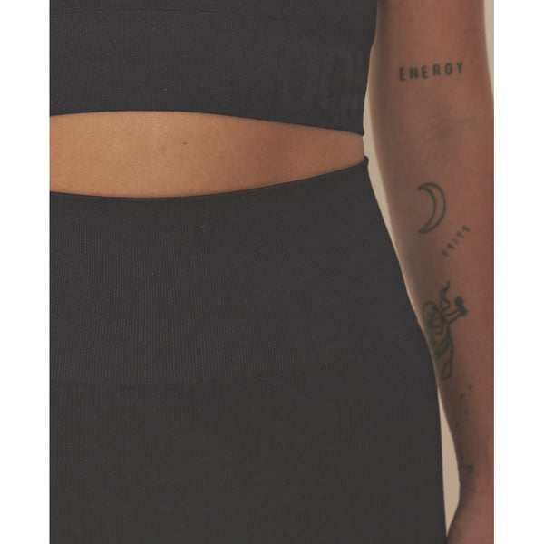 Moonchild Yoga Wear Soft Rib Seamless Legging - Black Iris