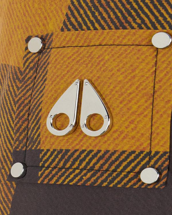 Moose Knuckles AKAI CROPPED PUFFER BUTTERSCOTCH PLAID/ESPRESSO