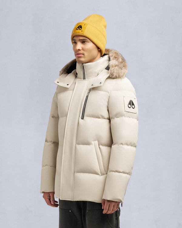 Moose Knuckles CLOUD SHEARLING TRIM 3Q JACKET ALABASTER/BRONZE