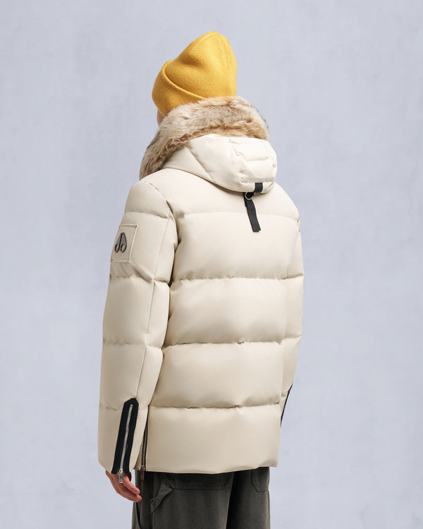 Moose Knuckles CLOUD SHEARLING TRIM 3Q JACKET ALABASTER/BRONZE
