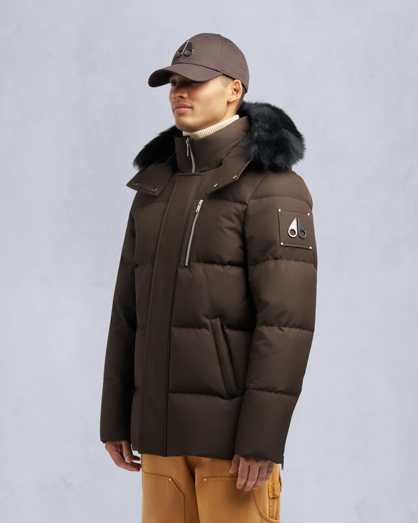 Moose Knuckles CLOUD SHEARLING TRIM 3Q JACKET ESPRESSO/BLACK