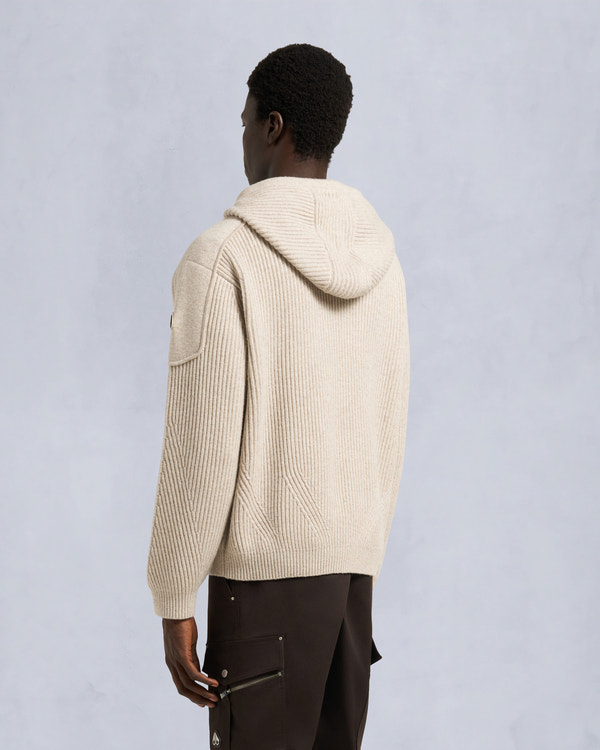 Moose Knuckles COLSON PULLOVER HOODIE ALABASTER MELANGE