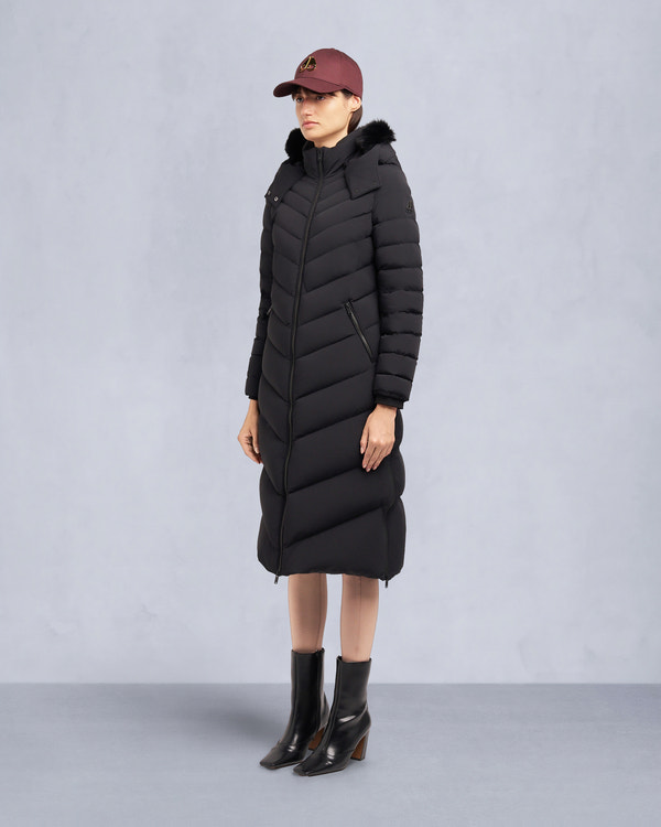 Moose Knuckles COOPER LAKE SHEARLING TRIM PARKA BLACK/BLACK