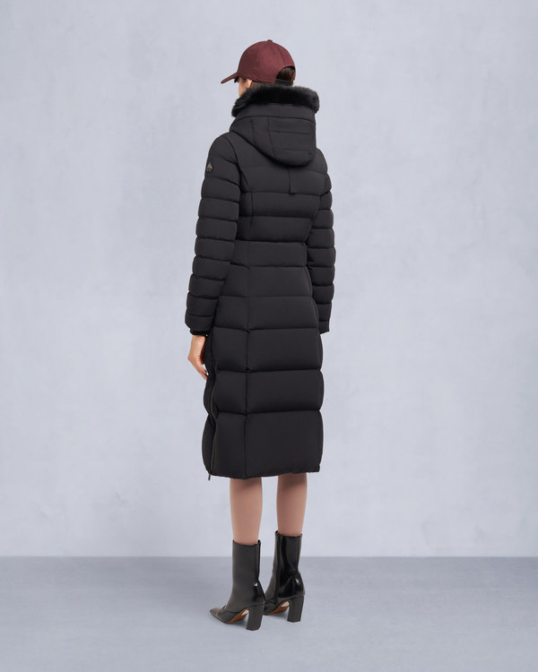 Moose Knuckles COOPER LAKE SHEARLING TRIM PARKA BLACK/BLACK