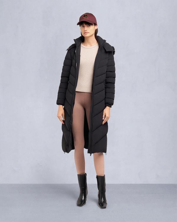 moose knuckles COOPER LAKE SHEARLING TRIM PARKA BLACK/BLACK