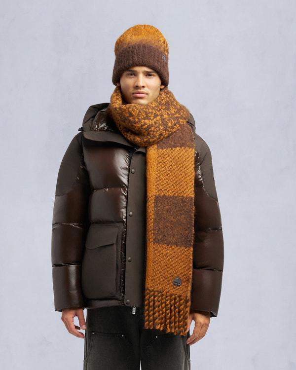 moose knuckles CORINA KNIT SCARF BUTTERSCOTCH/ESPRESSO