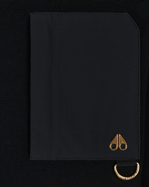 Moose Knuckles GOLD SERIES ELOWAN CREWNECK SWEATER BLACK