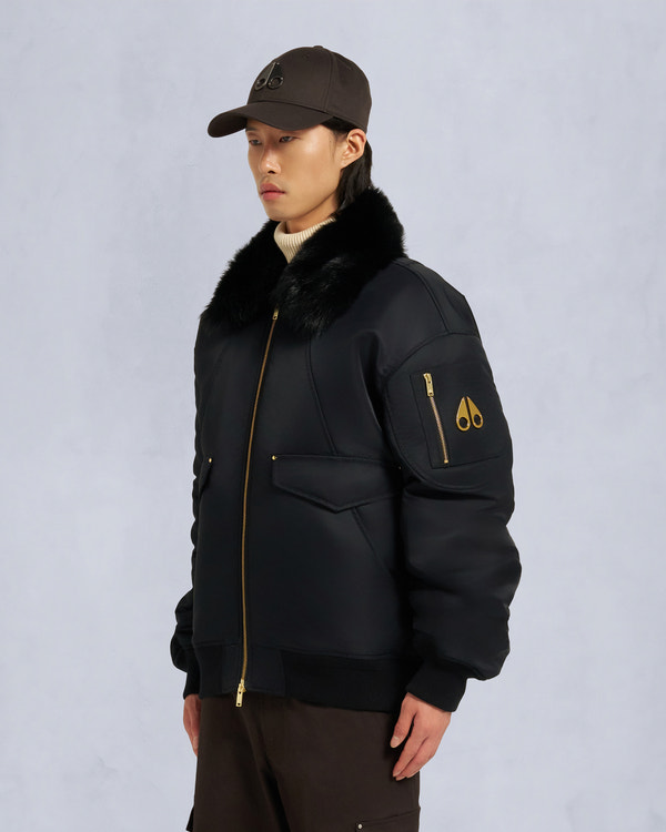 Moose Knuckles GOLD SERIES LUDO BOMBER JACKET BLACK/BLACK
