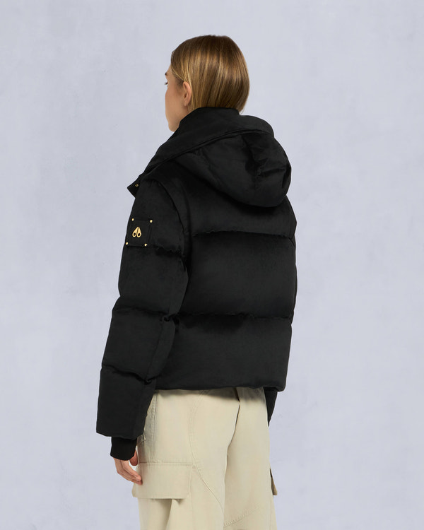 Moose Knuckles GOLD SERIES MISTI VELOUR PUFFER BLACK