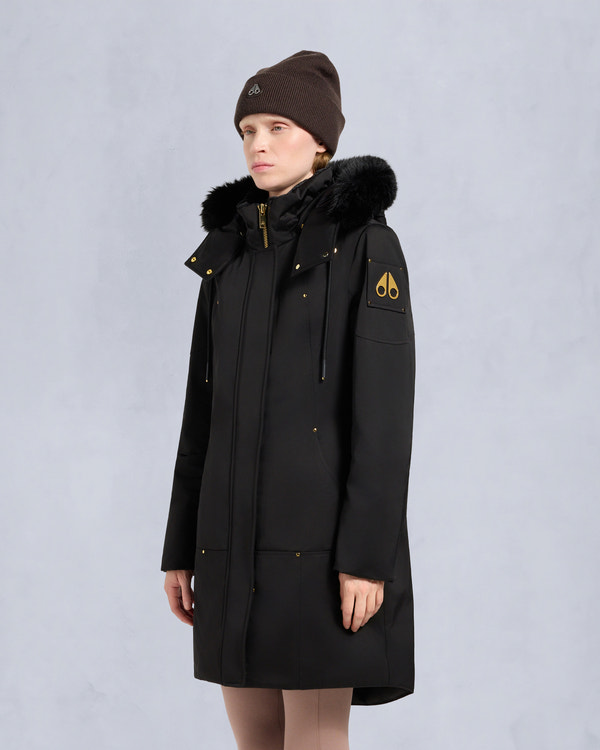 Moose Knuckles GOLD SERIES SATIN STIRLING PARKA BLACK