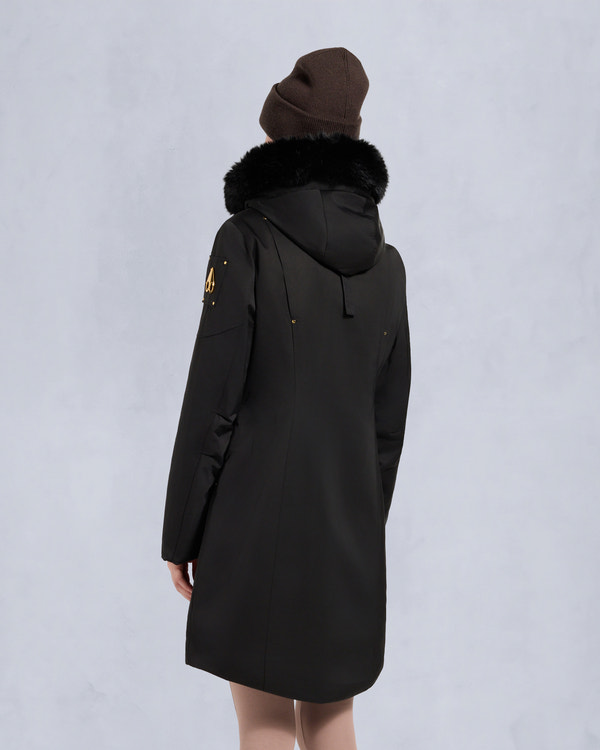 Moose Knuckles GOLD SERIES SATIN STIRLING PARKA BLACK