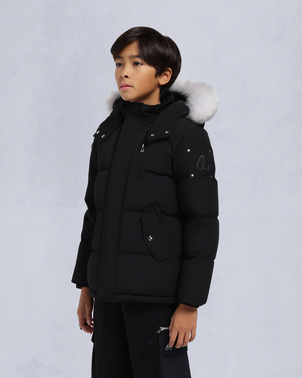 Moose Knuckles KIDS UNISEX ORIGINAL SHEARLING TRIM 3Q JACKET BLACK/NATURAL