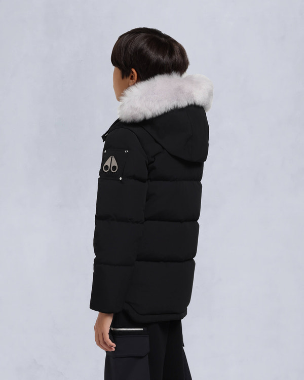 Moose Knuckles KIDS UNISEX ORIGINAL SHEARLING TRIM 3Q JACKET BLACK/NATURAL