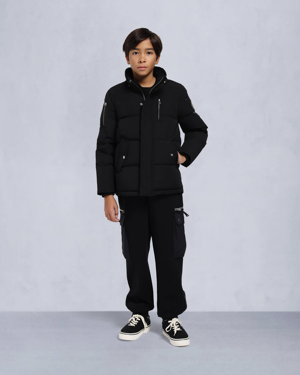 Moose Knuckles KIDS UNISEX ORIGINAL SHEARLING TRIM 3Q JACKET BLACK/NATURAL