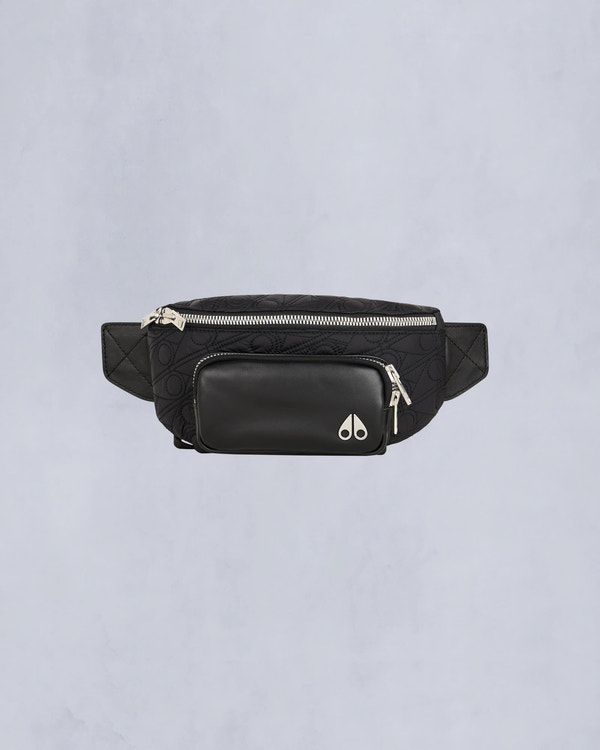 moose knuckles LOGO MONOGRAM WAIST BAG BLACK MONOGRAM