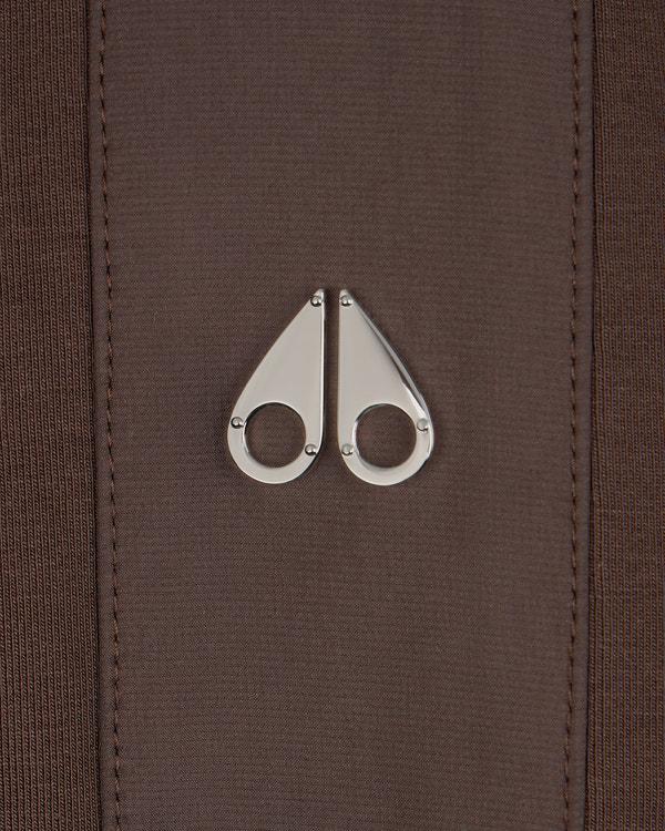 Moose Knuckles MIX MEDIA QUARTER ZIP SWEATER ESPRESSO