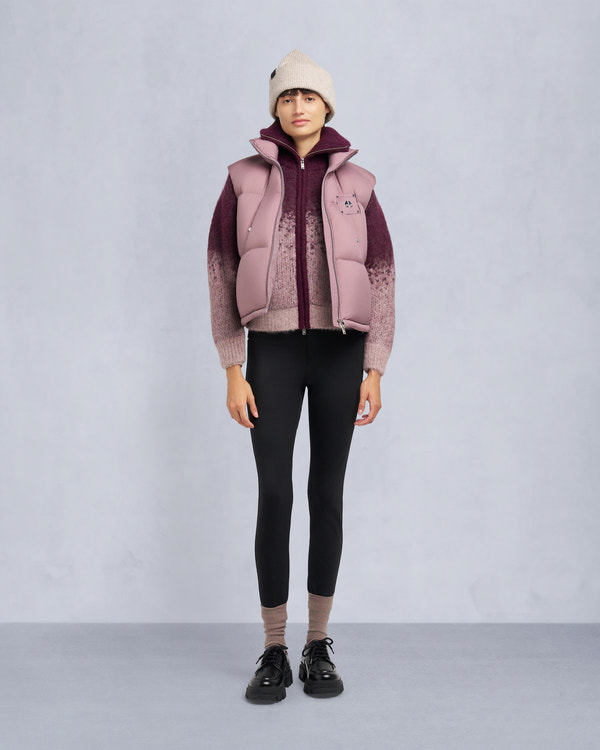 moose knuckles AKAI PUFFER VEST MAUVE