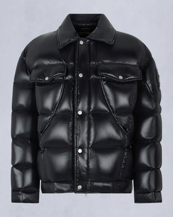 moose knuckles BRIAR SHIRT JACKET BLACK/BLACK