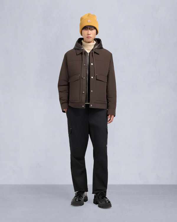 moose knuckles BRIXTON TRUCKER JACKET ESPRESSO