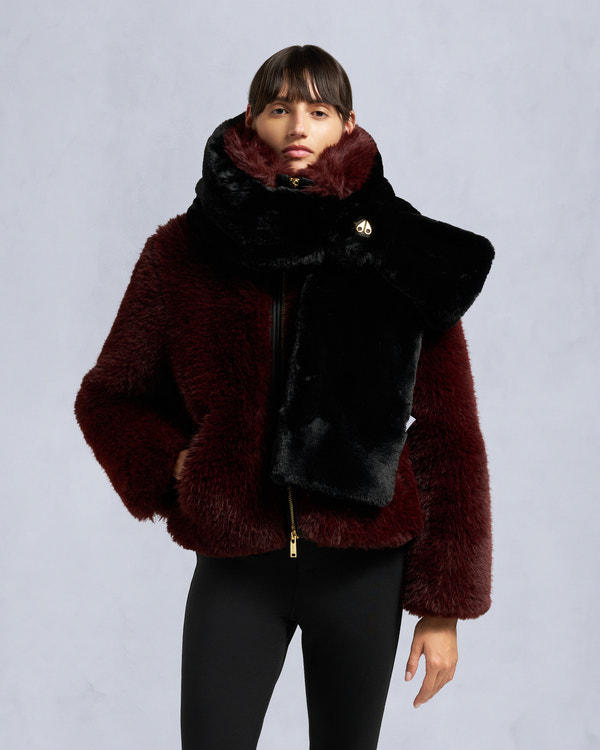 moose knuckles BUNNY SCARF BLACK