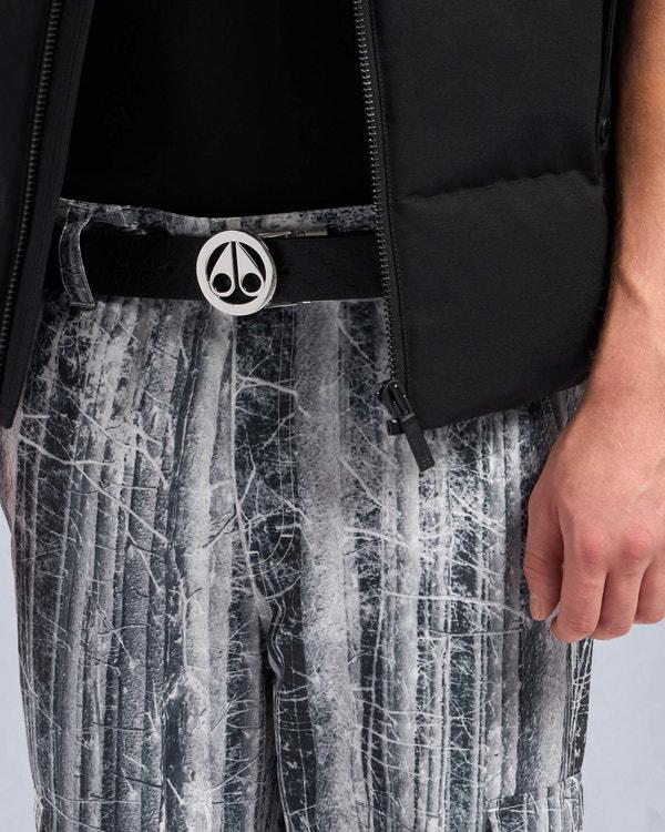 Moose Knuckles CIRCULAR LOGO ICON BELT SILVER