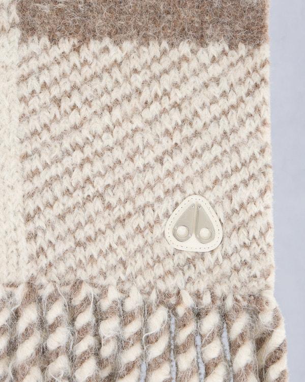 Moose Knuckles CORINA KNIT SCARF ALABASTER/DUNE