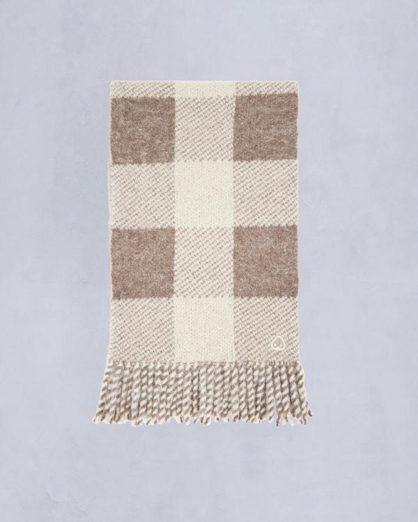 Moose Knuckles CORINA KNIT SCARF ALABASTER/DUNE