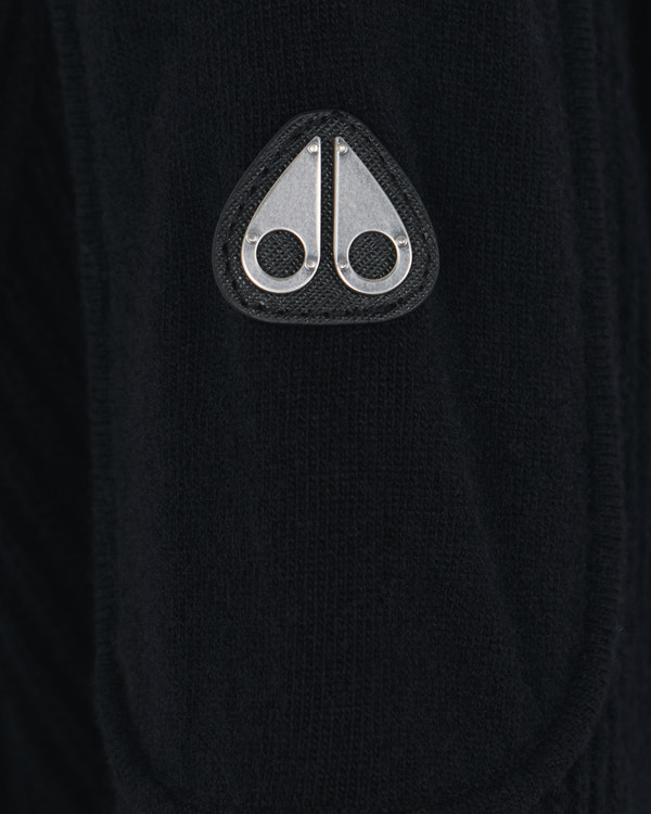 Moose Knuckles CORINA QUARTER-ZIP SWEATER BLACK