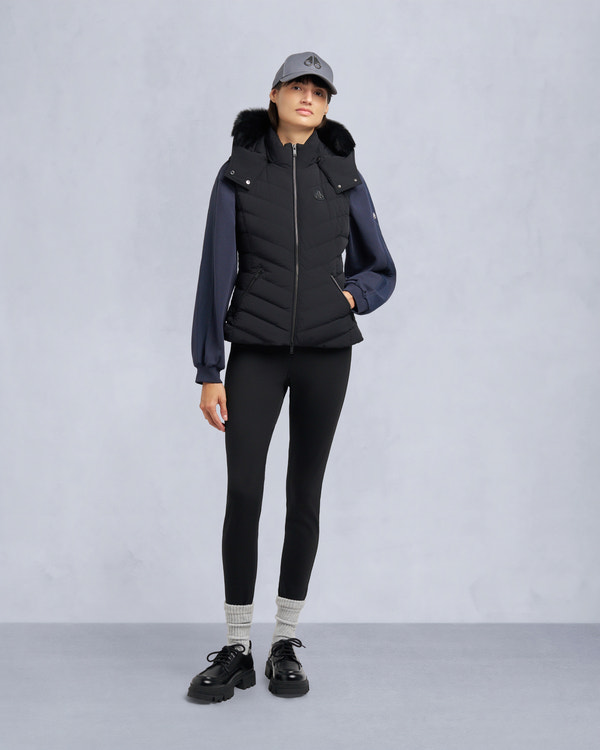moose knuckles ELORA VEST BLACK/BLACK