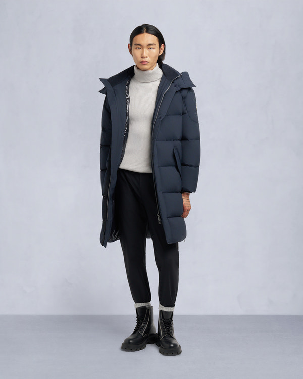 moose knuckles EVEREST LONG PUFFER NAVY