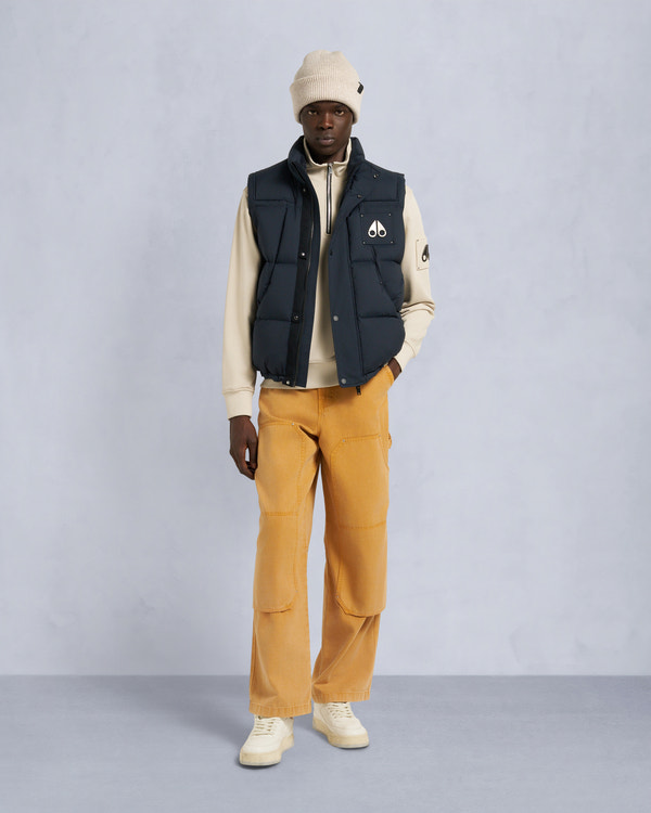 moose knuckles EVEREST PUFFER VEST NAVY