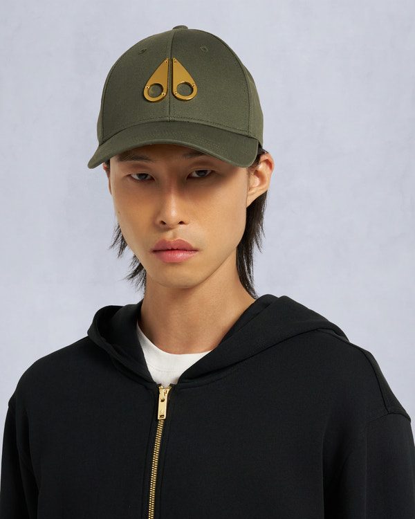 Moose Knuckles GOLD LOGO ICON CAP DARK OLIVE