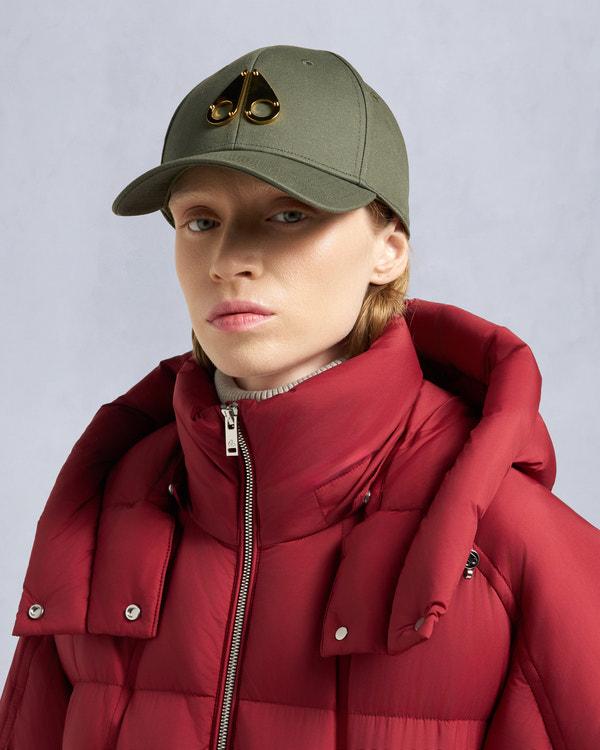 moose knuckles GOLD LOGO ICON CAP DARK OLIVE