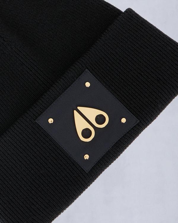 Moose Knuckles GOLD SERIES LOGO ICON BEANIE BLACK