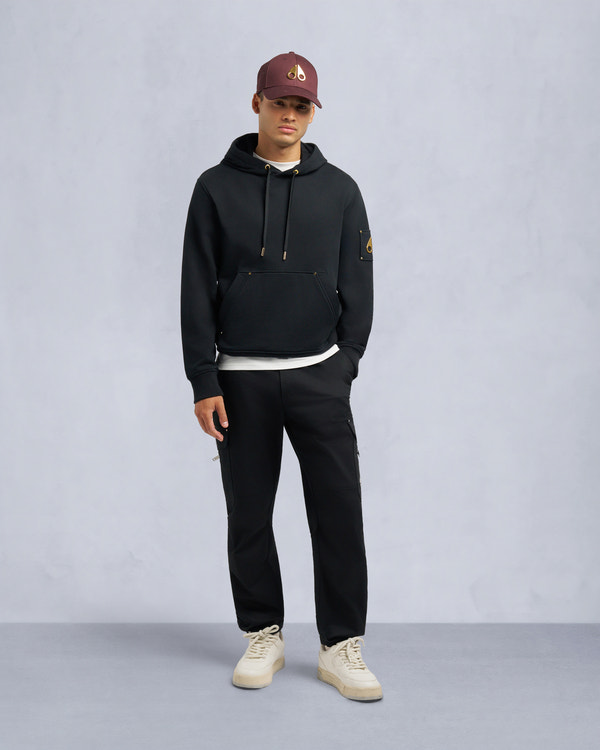 moose knuckles GOLD SERIES MARTENSE HOODIE BLACK