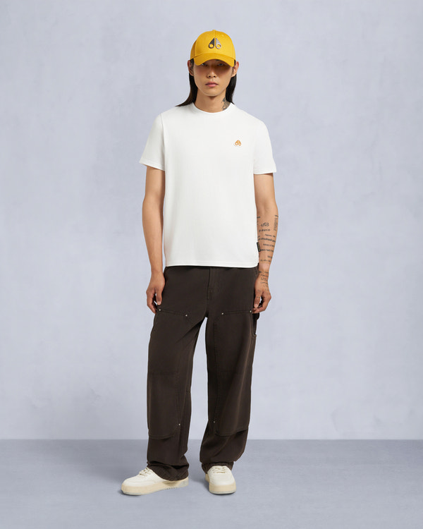 moose knuckles GOLD SERIES T-SHIRT CRESCENT WHITE