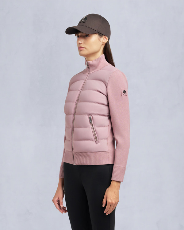 moose Knuckles JOSEPHINE HYBRID SWEATER MAUVE