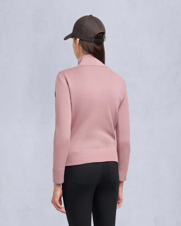 moose Knuckles JOSEPHINE HYBRID SWEATER MAUVE