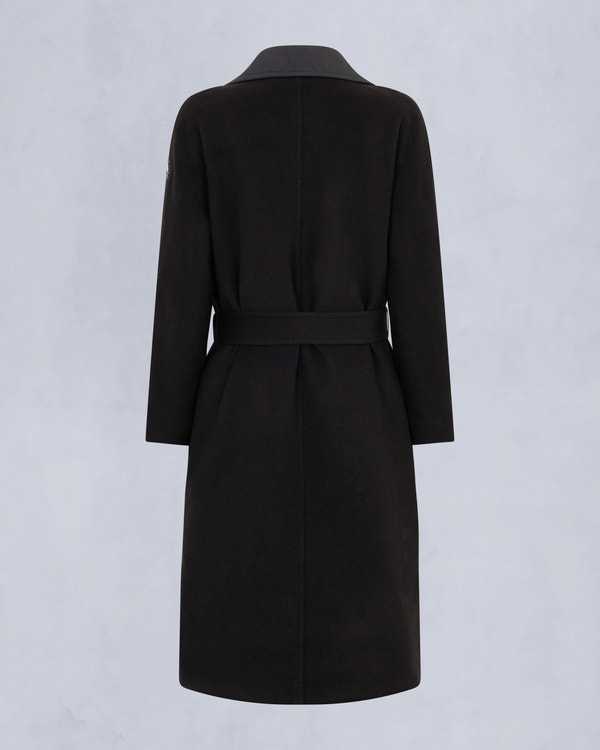 Moose Knuckles LAFLEUR WOOL LONG WRAP COAT BLACK