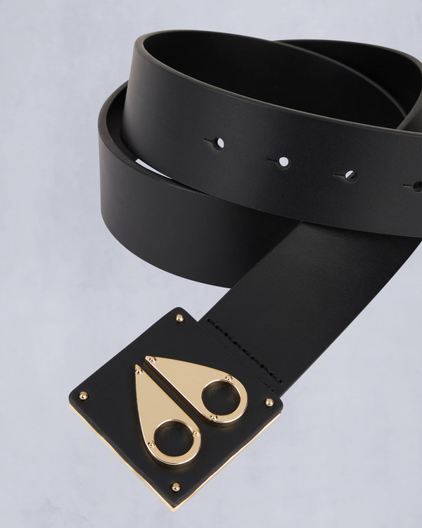 Moose Knuckles LARGE LOGO BELT GOLD