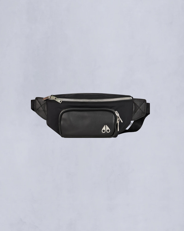 moose knuckles LOGO WAIST BAG BLACK