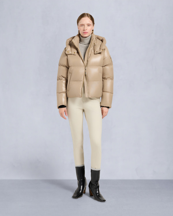 moose knuckles MOONSTONE PUFFER JACKET CHAMPAGNE