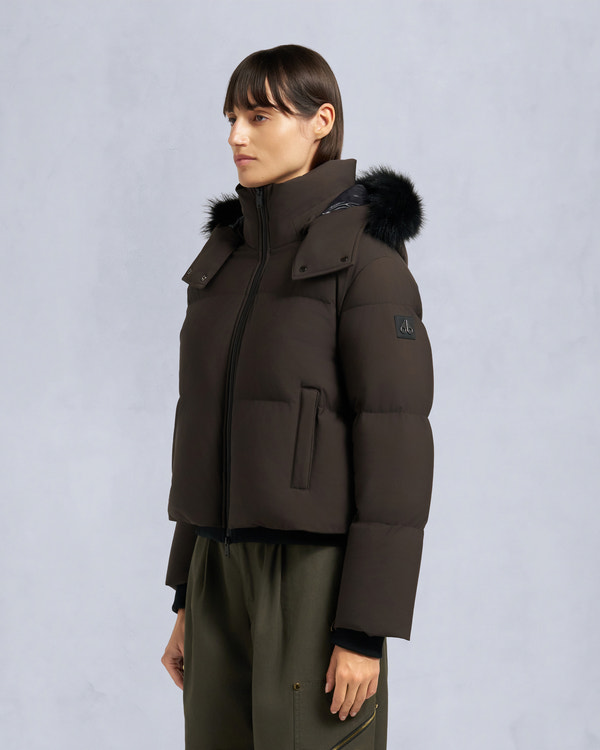 Moose Knuckles NYLUXE MISTI PUFFER ESPRESSO/BLACK