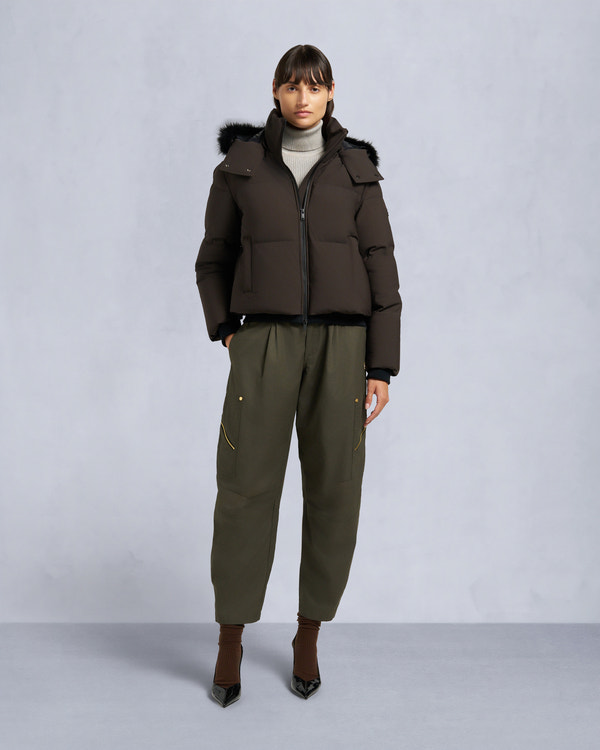 moose knuckles NYLUXE MISTI PUFFER ESPRESSO/BLACK