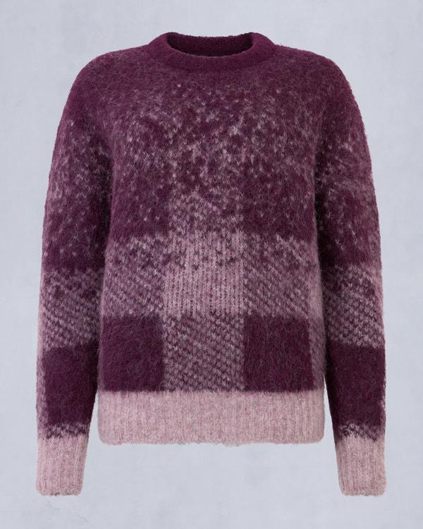 moose knuckles PALMER CREWNECK SWEATER MAUVE/BEET