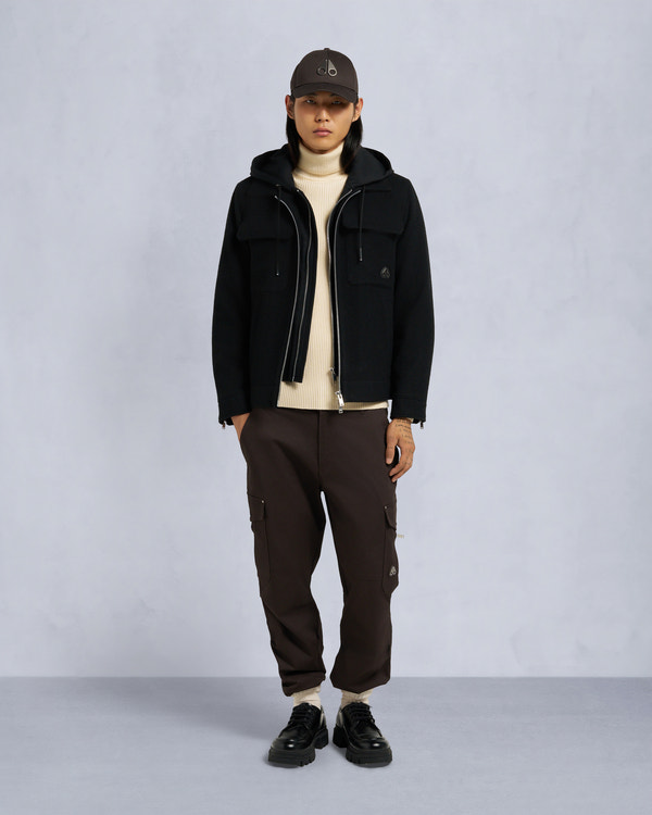 moose knuckles SNOWDON SHIRT JACKET BLACK