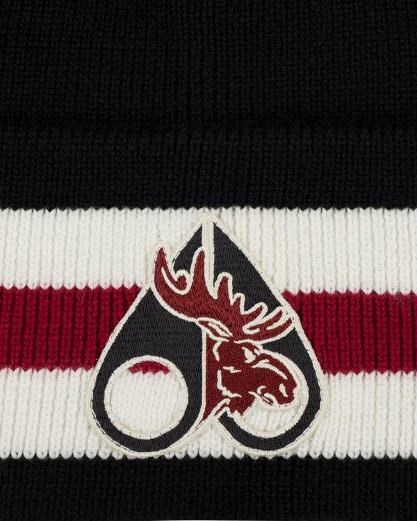Moose Knuckles NHL X MOOSE KNUCKLES BEANIE BLACK/SUMAC/BONE