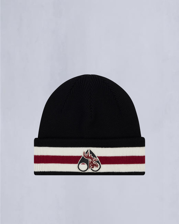 Moose Knuckles NHL X MOOSE KNUCKLES BEANIE BLACK/SUMAC/BONE